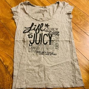 JUICY COUTURE GRAY T-SHIRT SIZE MEDIUM